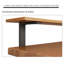 Noyer clair + bureau rectangulaire en bois massif noir et fer-1725013722