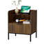 Arlen Modern Bedside Table with Charging Station & Glass Top â€“ 1-Drawer Nightstand,2Pcs-1868175684-1868175685