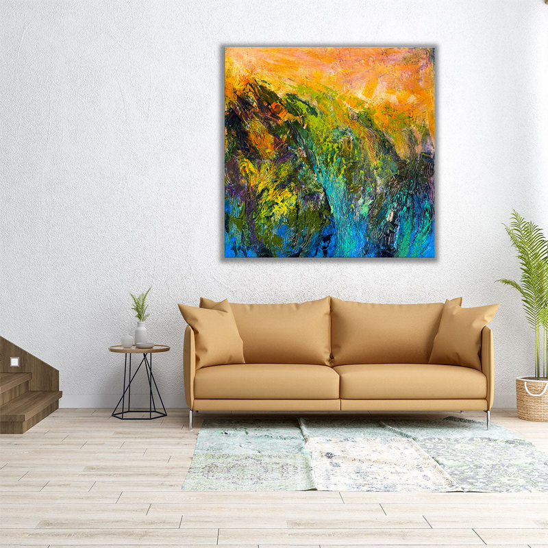 Marsh IV Sunset - reproduction d'art sur toile, H 40 po x l 40 po