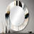 Abstract Transitional Shapes V - Black Modern Oval Wall Mirror-1621118751
