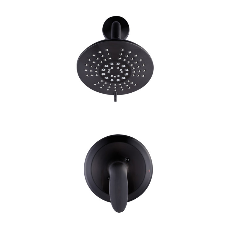 Single Handle 5-Spray Patterns Shower Faucet With High Pressure Shower Head