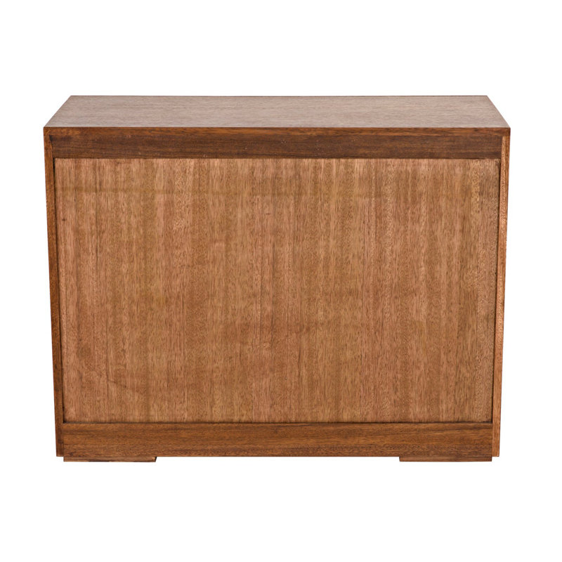3 - Drawer Solid Wood Dresser, Dark Walnut