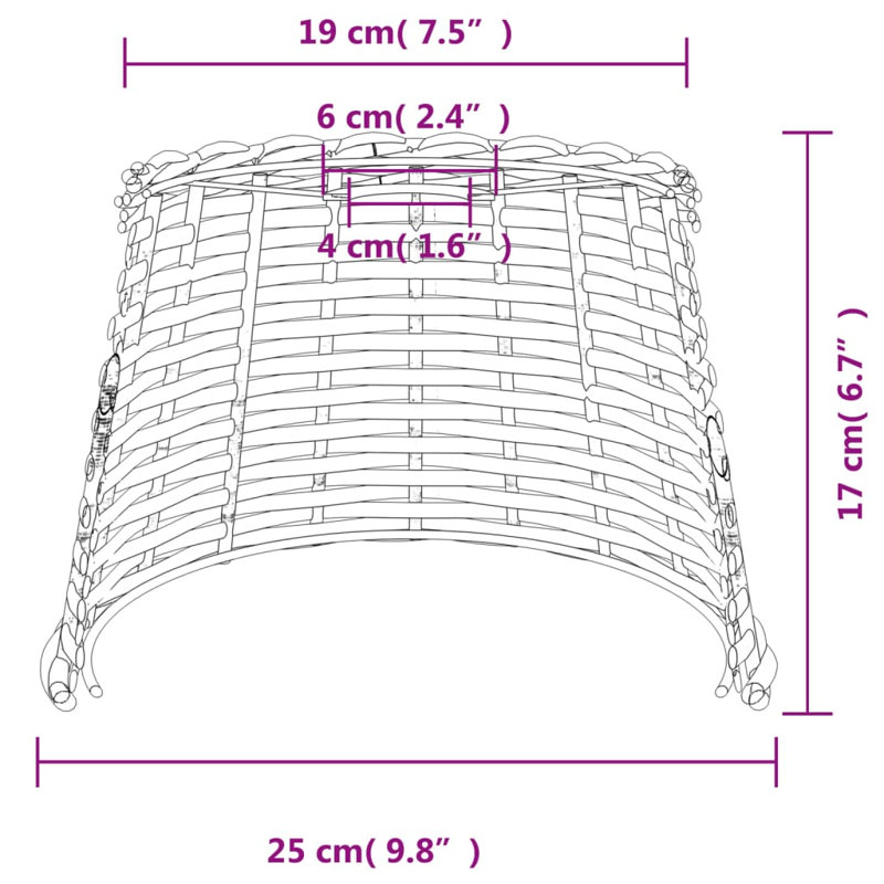 Chira Pendant Shade, White, 17cm H x 25cm W x 25cm D