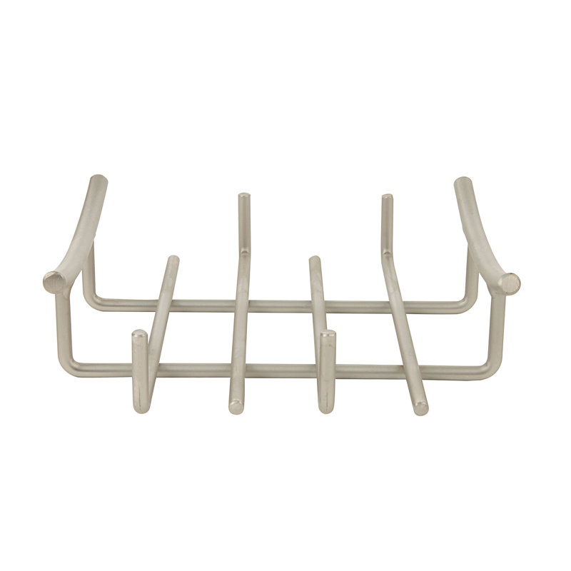 Porte-serviettes plat Kanhiya en nickel satiné, Nickel satiné