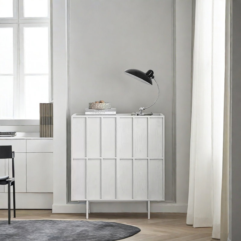 Simple Modern Designer Cream Style Accent Cabinet, White