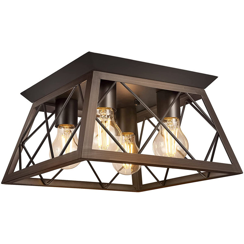 Lopardo Flush Mount, Deep Brown, No