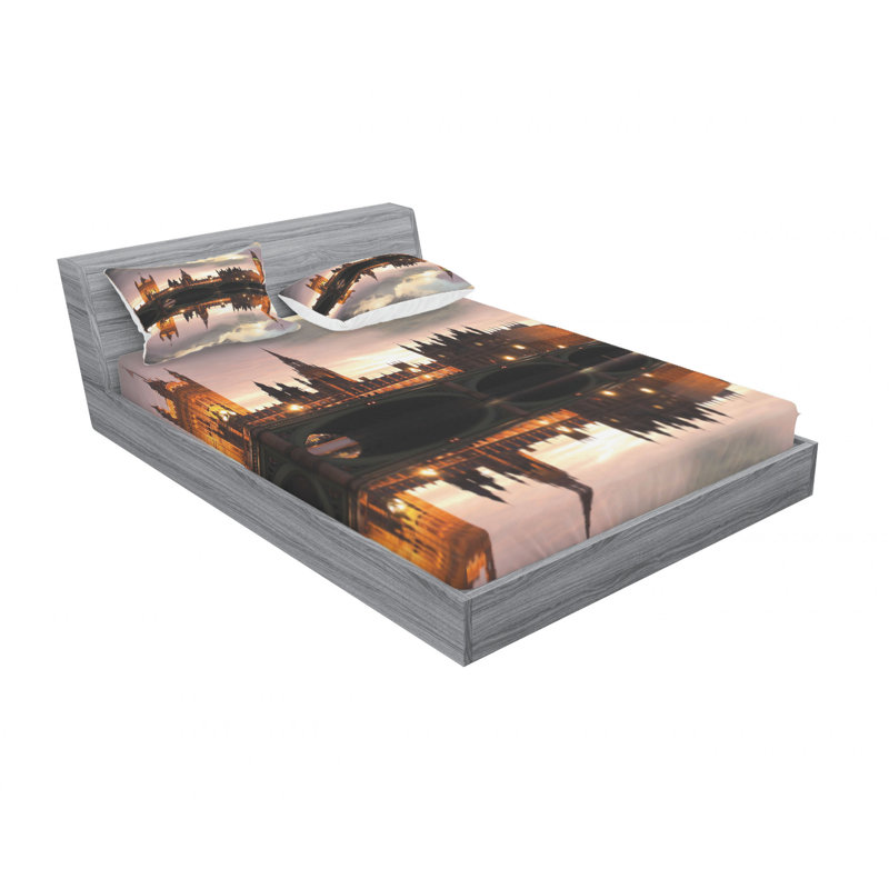 Microfiber Sheet Set, Queen Sheet Set with Fitted Sheet