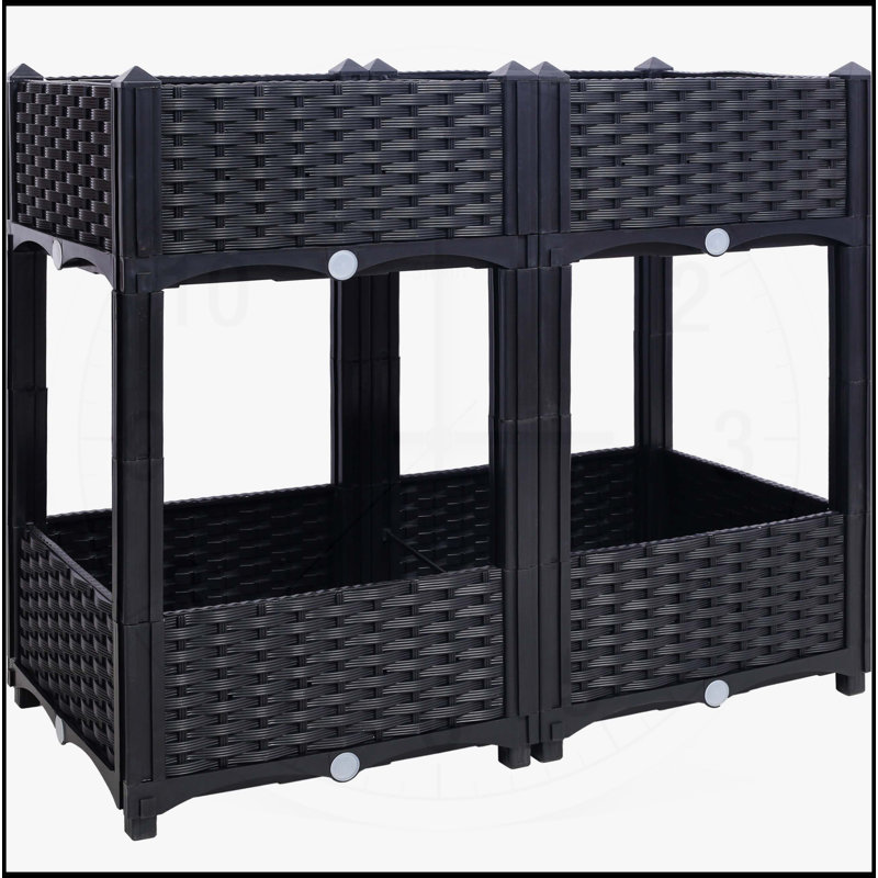 Planter Raised Beds - Elevated Planter Garden Box, Black