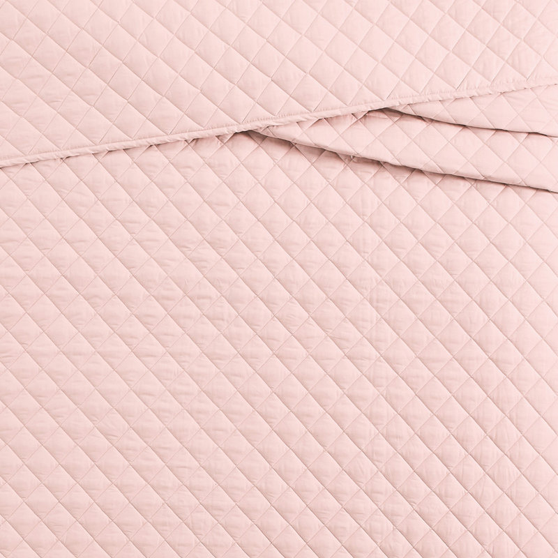 Cotton Quilted Quilt, Full Quilt + 2 Standard Shams, Pink