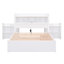 Lit plateforme avec rangement et tablettes coulissantes, lit gigogne simple et 2 tiroirs