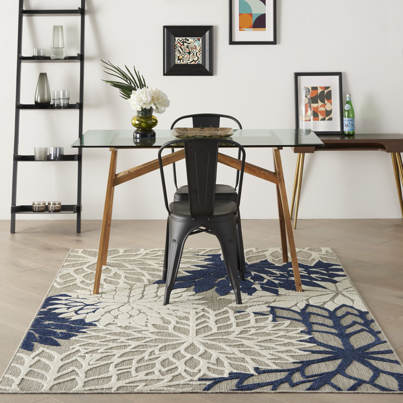 Abela Floral Indoor Rug, Rectangle 6' x 9'