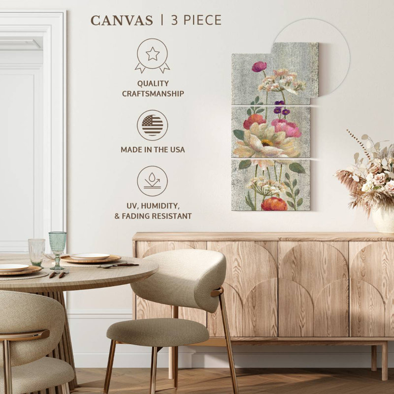 Retro Floral I, 80" H x 39" W