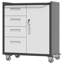 Armoire de rangement 29,5 po avec 4 tiroirs, tablettes réglables et roulettes verrouillables - Organisateur d'outils en acier robuste-141962595