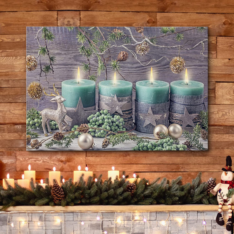 Célébration de Noël, impression, H 32 po x l 48 po, Toile tendue