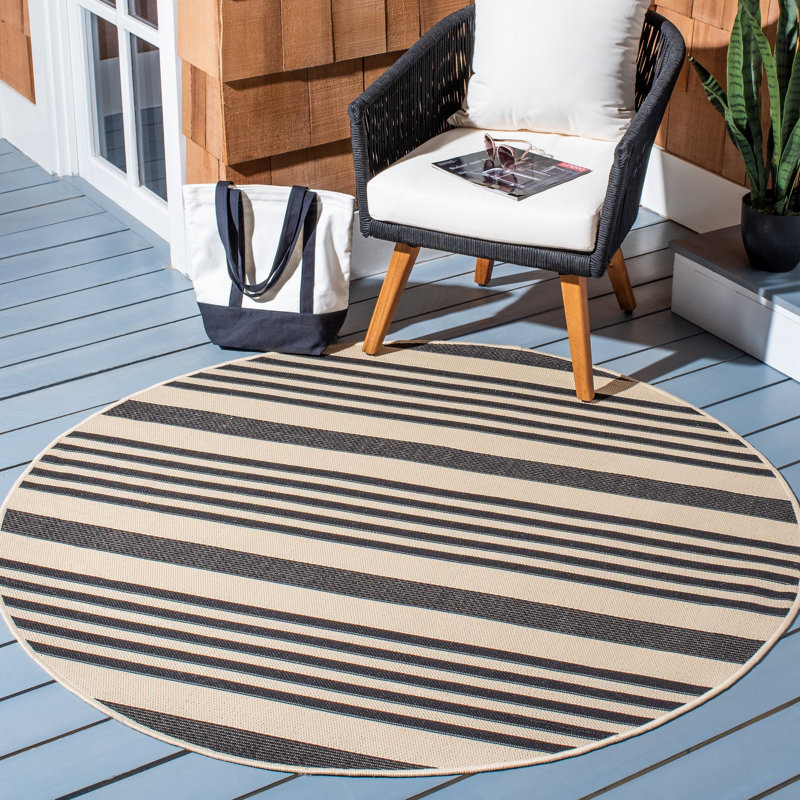 Candelo Performance Striped Mat, Rond 6 pi 7 po