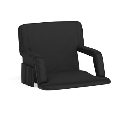 Extra Wide Lightweight Reclining Stadium Chair with Padded Back & Seat and Backpack Straps by Freeport Park