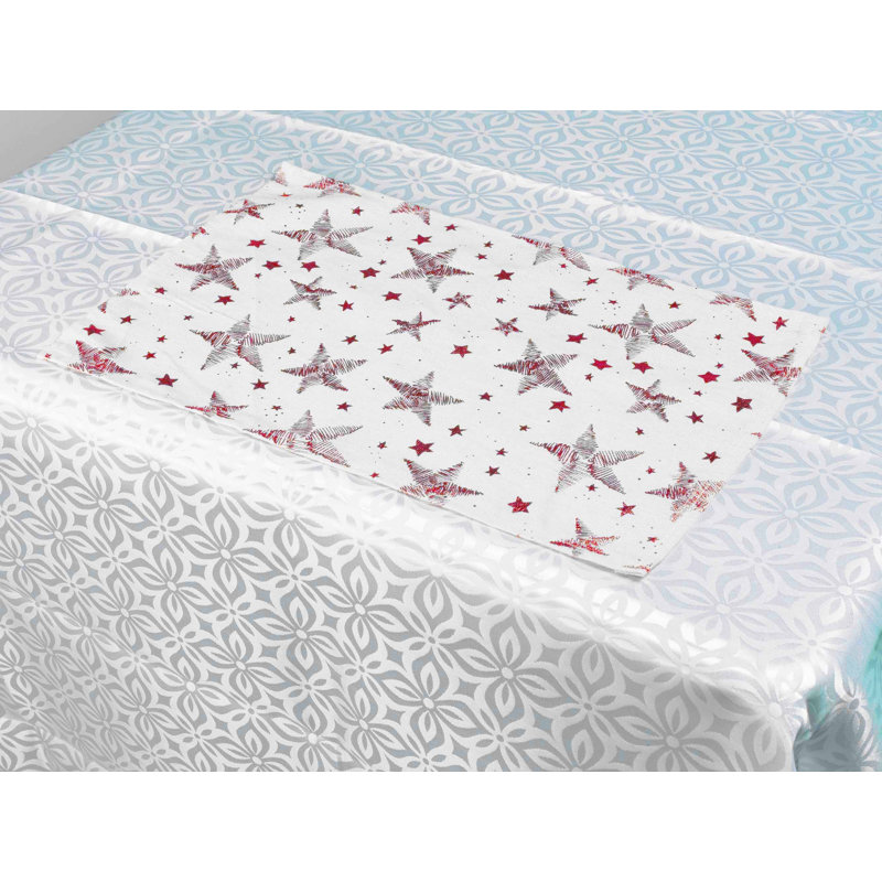 Aparicio Polyester No Pattern Rectangle Placemat, Red