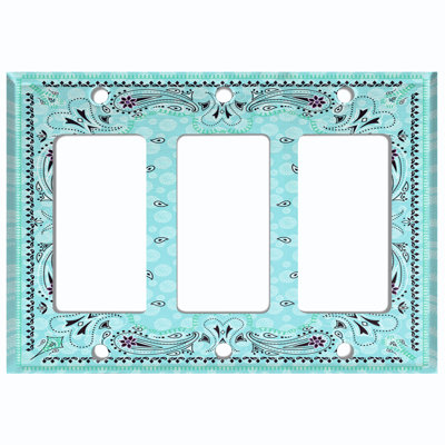 Patterned 3 - Gang Toggle Light Switch Standard Wall Plate