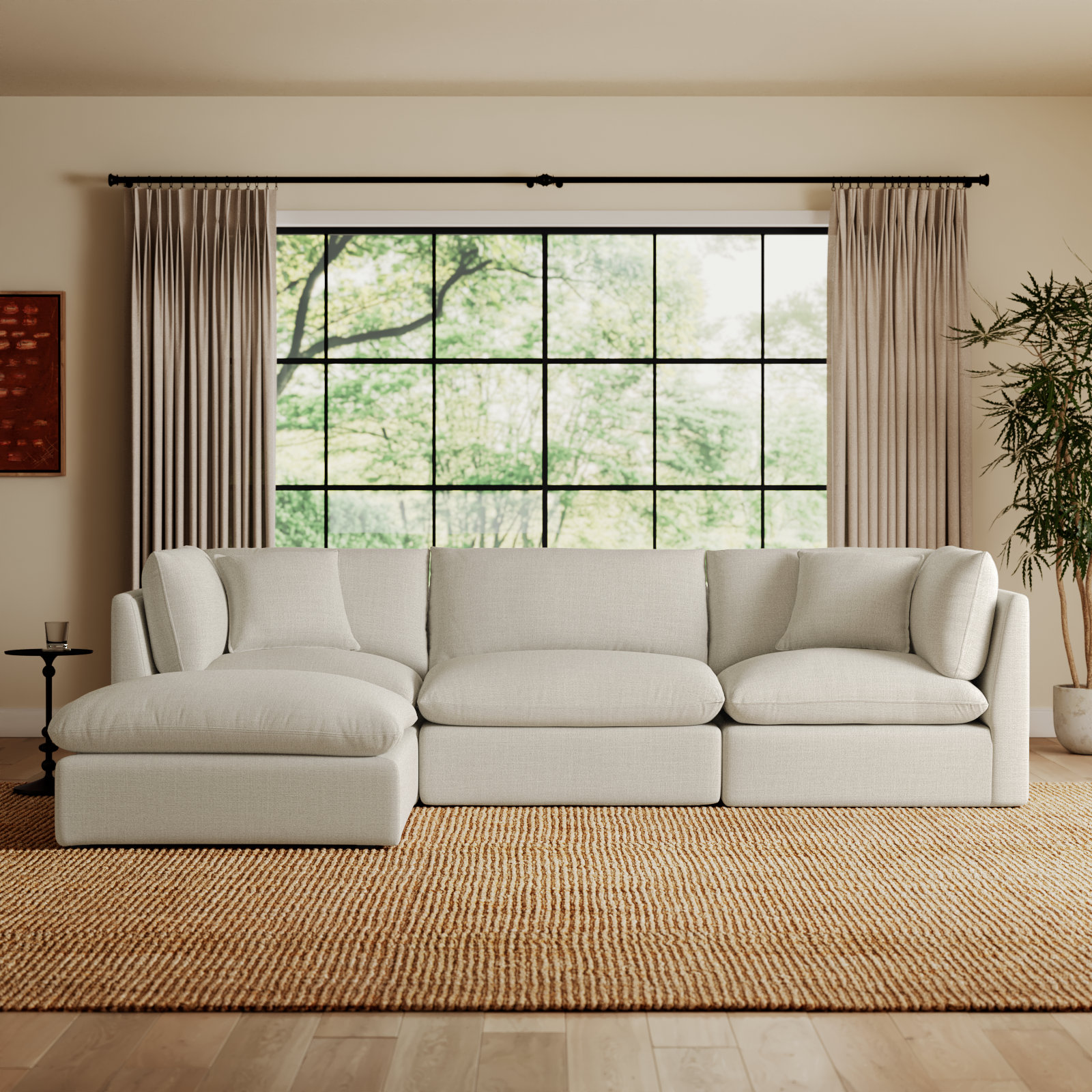 Annabella Sectional, Effie Linen Performance Weave