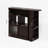 Modern Bar Cabinet With Rotating Top And Ribbed Glass Doors