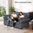 3 In 1 Sofa Bed, 61 Inch Convertible Pull Out Couch With Four Pillows-10409757
