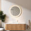 Meuble-lavabo moderne avec lavabo, meuble à grain de bois naturel