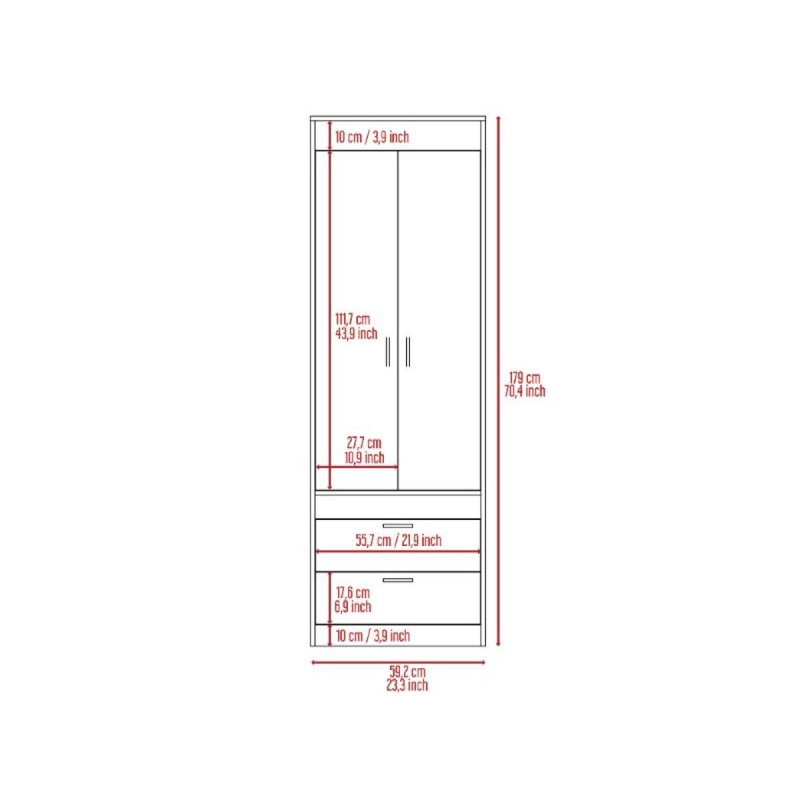 Armoire 2 tiroirs Willow Grove