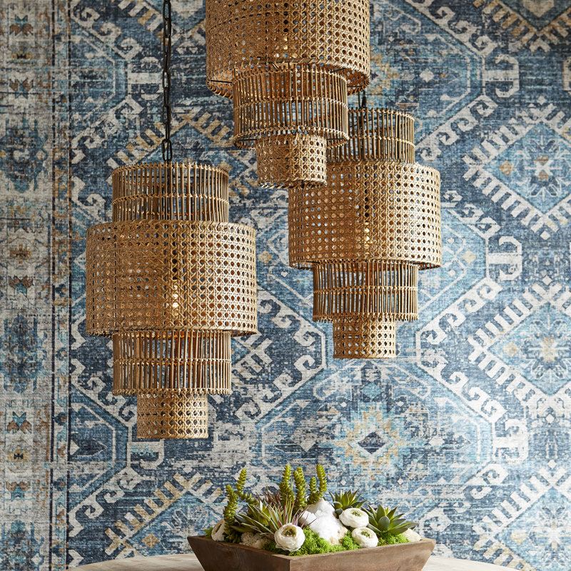 Wickham 1 - Light Rattan Single Pendant