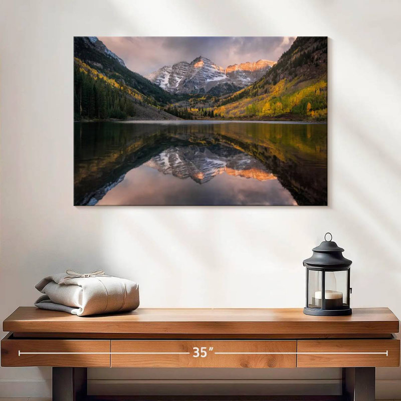 Paysage de montagne Alvord Maroon Bells, H 16 po x l 24 po