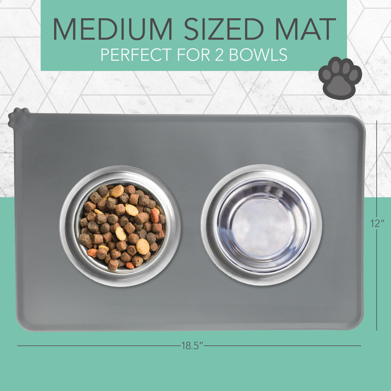 Anti-Skid Placemat, Gray, 18" x 12"