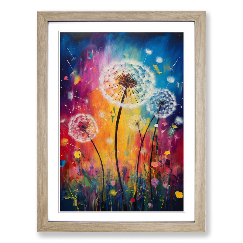 Single Picture Frame Print on Wood, 34cm H x 25cm W, Oak Framed