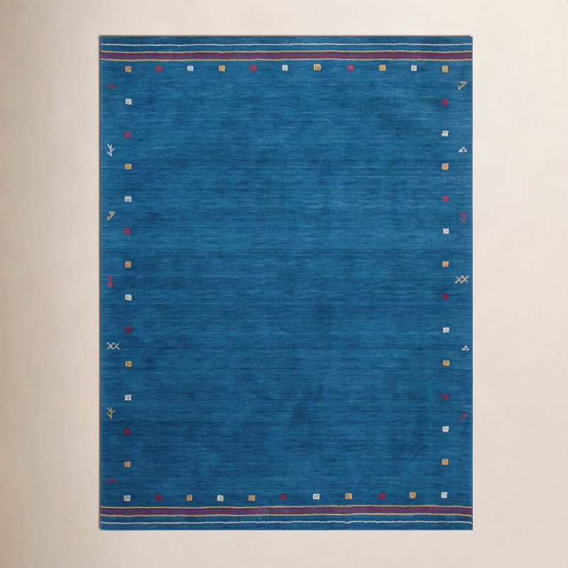 Tapis bleu Danette, Rectangle 8 pi x 10 pi