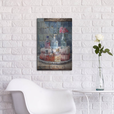 Winston Porter 'Bath Perfumes' by Momart Metal Wall Art, 16" x 24"