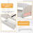 Cocoon Twin XL to King Convertible Daybed with Storage Drawers & LED Lights - Upholstered Linen Fabric, Solid Wood+MDF Frame, No Box Spring Needed (300-500 lb Capacity)-1606973362