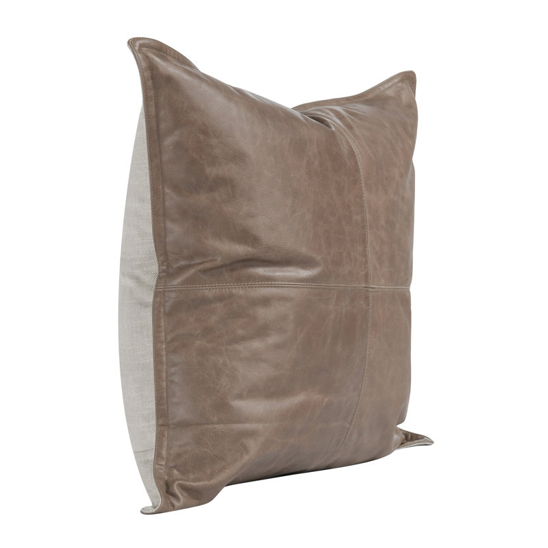 Cutler Reversible Throw Pillow, Taupe, Square 22"