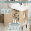 Meuble-lavabo de salle de bain avec lavabo simple en céramique et rangement à droite
