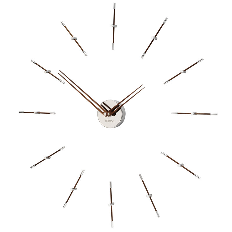 Très grande horloge murale 28 po Merlin, Chrome