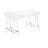 White High Gloss Desk With Plug And 2 Storage Compartments, Modern Office Furniture Table Drawers, Glossy Finish, Rectangular
