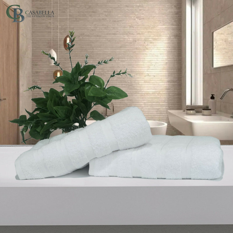Casabella Luxury Jumbo Bath Sheet, White