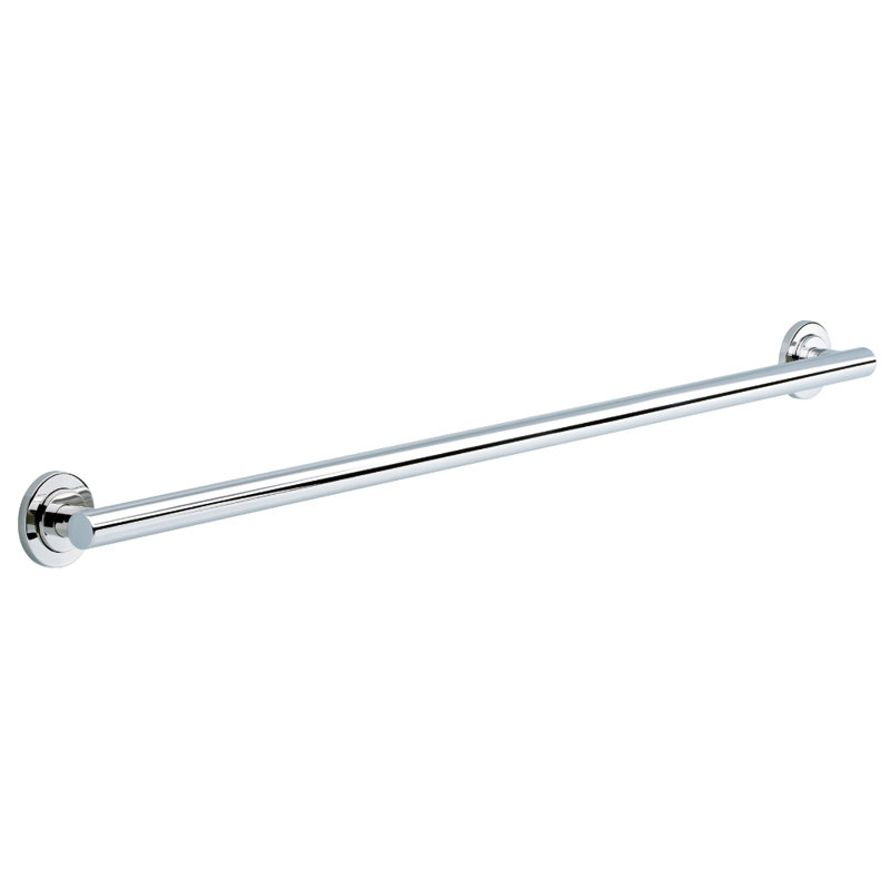Voisin Decorative ADA Bathroom Shower Safety Grab Bar, Bright Steel, 1.25" H x 36" W