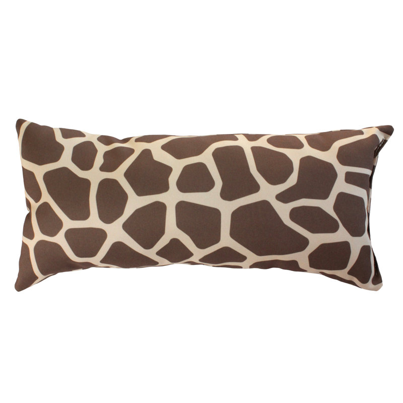 Animal Print Reversible Throw Pillow, Dark Brown