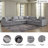 Braintree 8-Piece Sectional With Storage Consoles