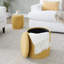 Ensemble de repose-pieds, tissu - jaune