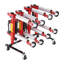Support de rangement pour chariots de manutention, avec roues pivotantes à 360°, capacité de 4 chariots, organisateur de vérins hydrauliques à cliquet, support de rangement pour crics, compatible avec la plupart des chariots.