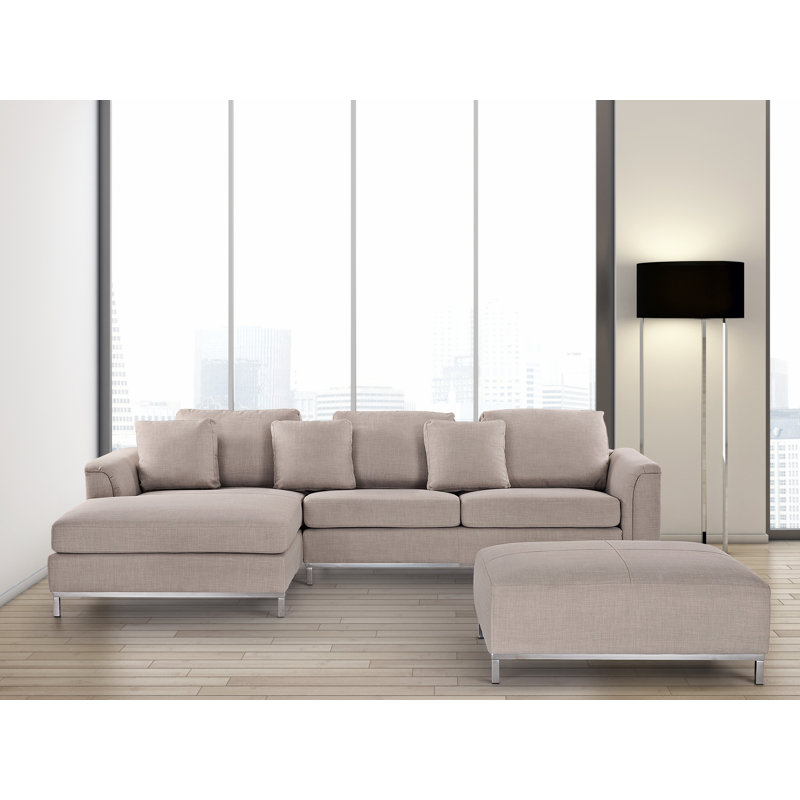 Kenna 4 Seater Corner Sofa , Left hand facing, Beige