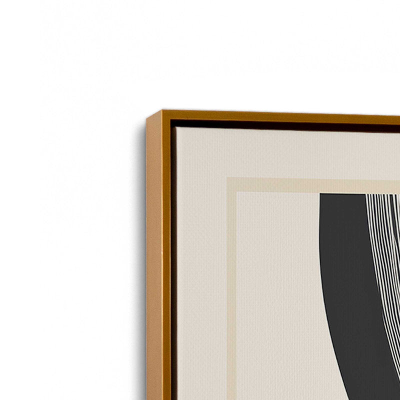 «Interwoven Lines Abstract Art 1» par Nadja, reproduction, L 18 po x H 24 po, Framed Print, Brown