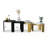 Brass 4 In 1 Self-Defined Nesting Round Coffee Table/End Table-701192713