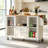 Kitchen Island with Locking Wheels, Portable Rolling Kitchen Island Cart