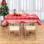 Nappe rectangulaire rouge à carreaux en vinyle avec envers en flanelle, 152 x 213 cm