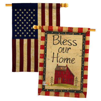 Double Sided 40'' H x 28'' W Polyester House Flag